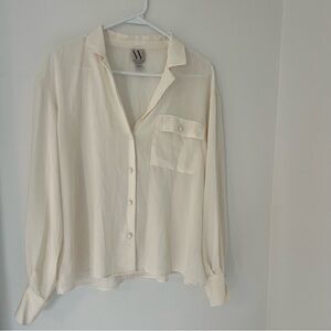 Worthington Ivory Blouse Size L